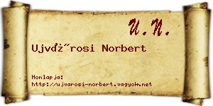 Ujvárosi Norbert névjegykártya